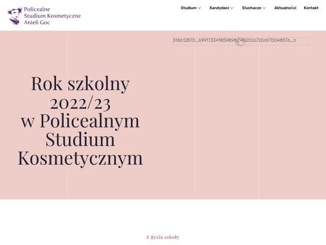 Policealne Studium Kosmetyczne Anieli Goc